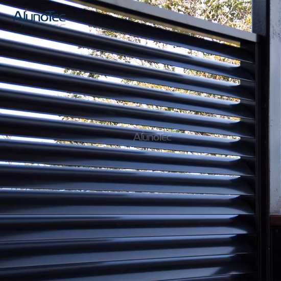 Persiane architettoniche in alluminio di alta qualità per pareti e porte Parasole per facciate continue Persiane decorative orizzontali verticali in alluminio a profilo alare per la facciata dell'edificio