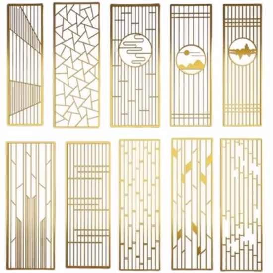Schermo in acciaio inossidabile con divisorio metallico per privacy decorativo in colore acciaio inossidabile