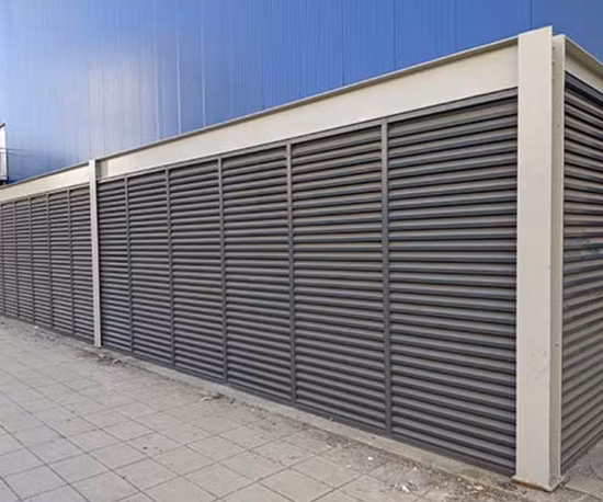 Serranda di ventilazione automatica della casa Rivestimento esterno Facciata continua Feritoia in alluminio Persiana moderna Finestre Feritoia a profilo alare per facciate continue